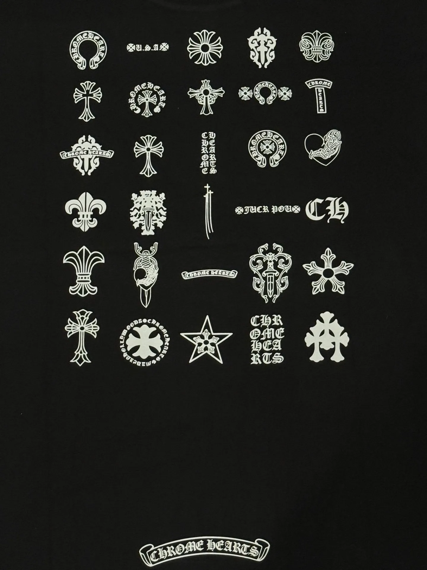 （ ） :YH 016 CH LOGO 1:1 Same Style 32 Breathable 1x 1 oversize 1:1 :White Black Size:S-XL